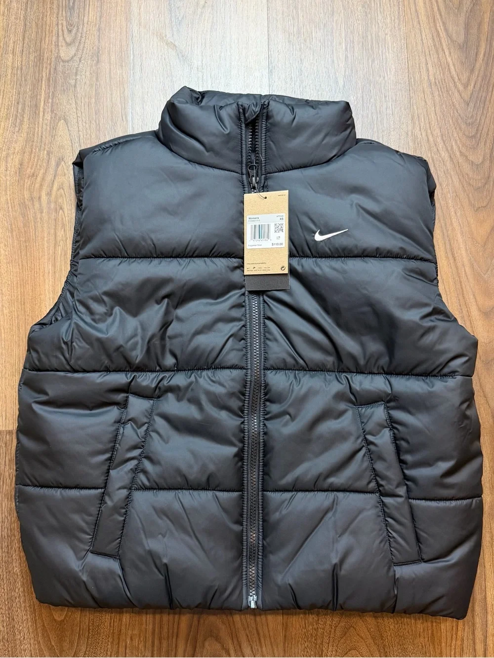 NEW Nike Sportswear Therma-Fit Classic Puffer Vest Black FZ5922-010 Women’s XS